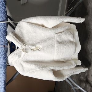 NWT Cream Polo Ralph Lauren sherpa hoodie Medium